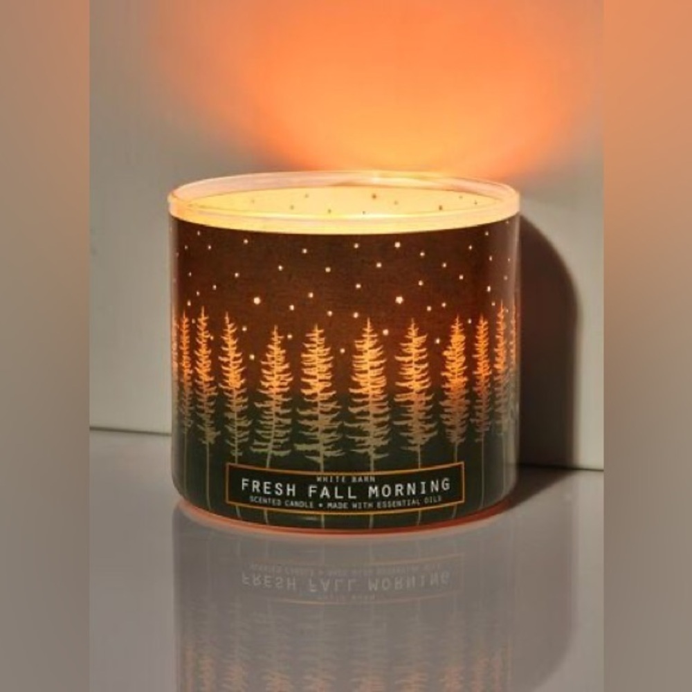 ‼️RARE‼️🎸Bath & Body Works🎸🔥NWT🔥Fresh Fall Morning 3-Wick Candle 14.5 oz.